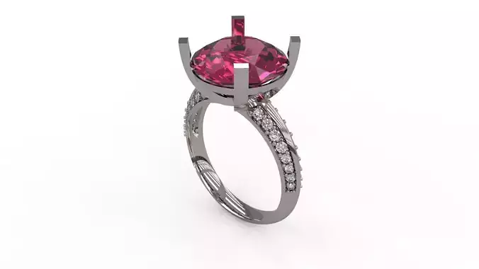 Woman Solitaire Ring 205