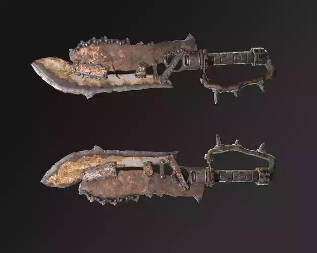 Postapocaliptic brutal sword PBR