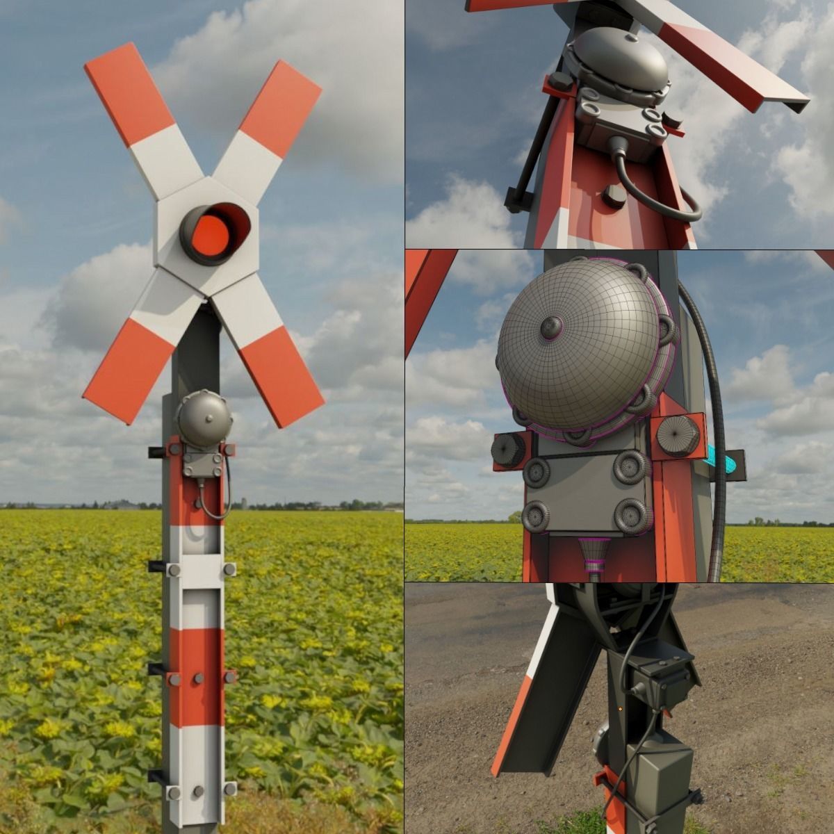 Andreaskreuz Version 1 and 2 High-Poly 3D Model Collection_27