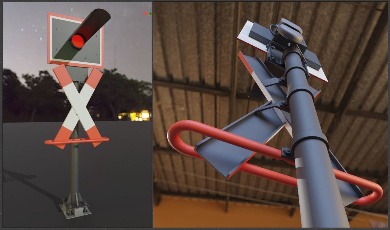 Andreaskreuz Version 1 and 2 High-Poly 3D Model Collection_10