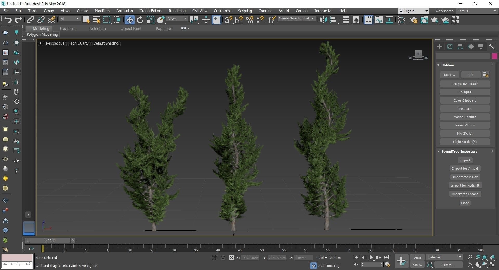 Holly wood Juniper tree collection 27  trees Models in the scene Low-poly 3D model_41