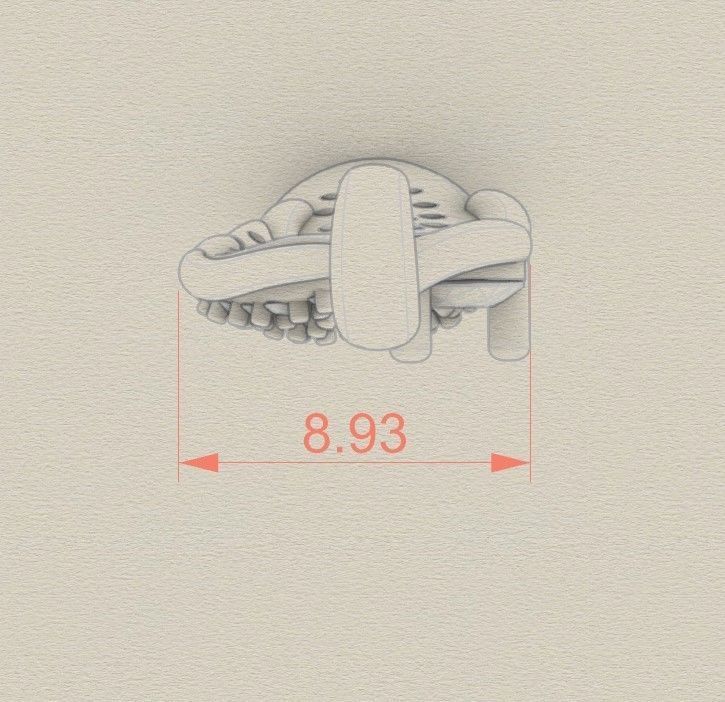 Model 282  Leaf Diamond Pendant 3D print model_5