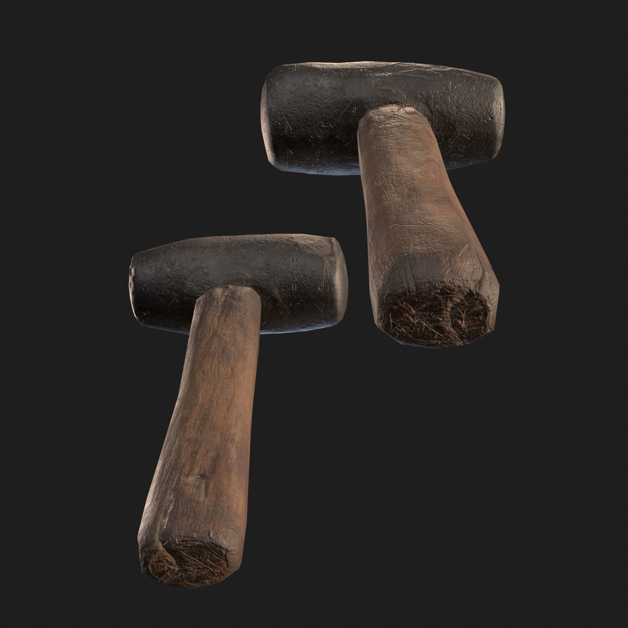 Medieval Blacksmith Anvil Set Low-poly 3D model_35