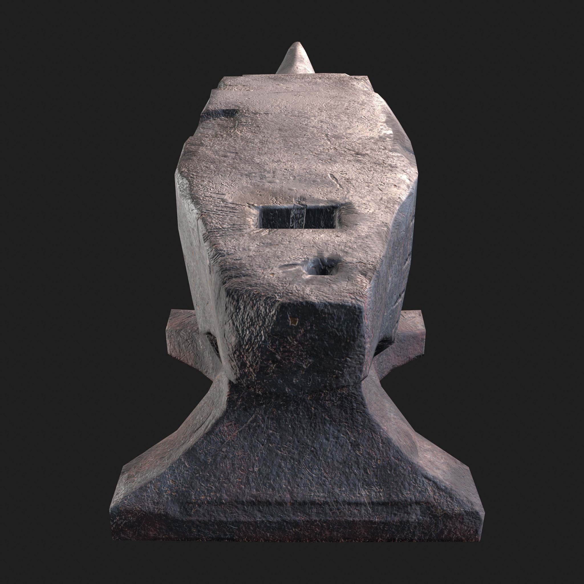 Medieval Blacksmith Anvil Set Low-poly 3D model_60