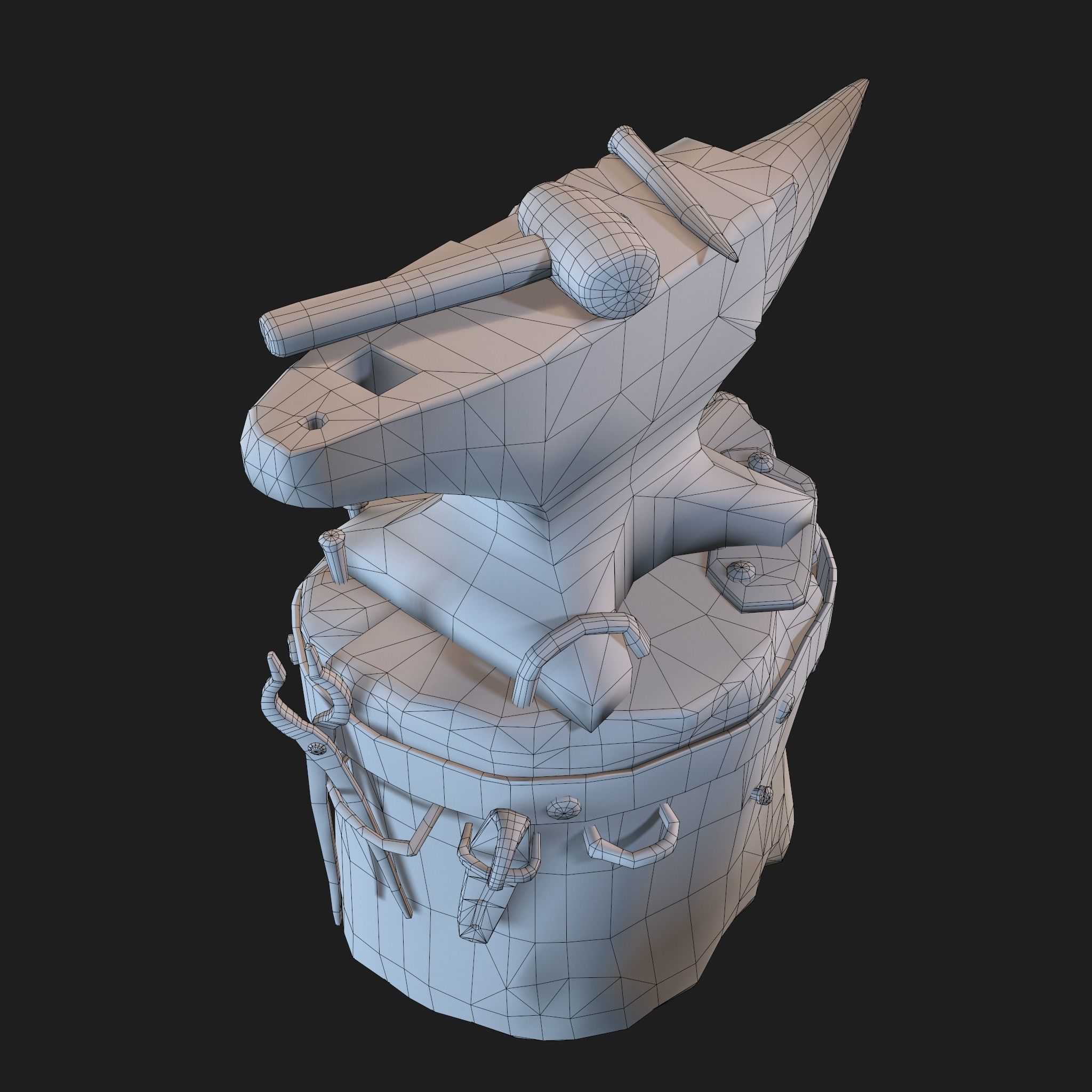 Medieval Blacksmith Anvil Set Low-poly 3D model_72