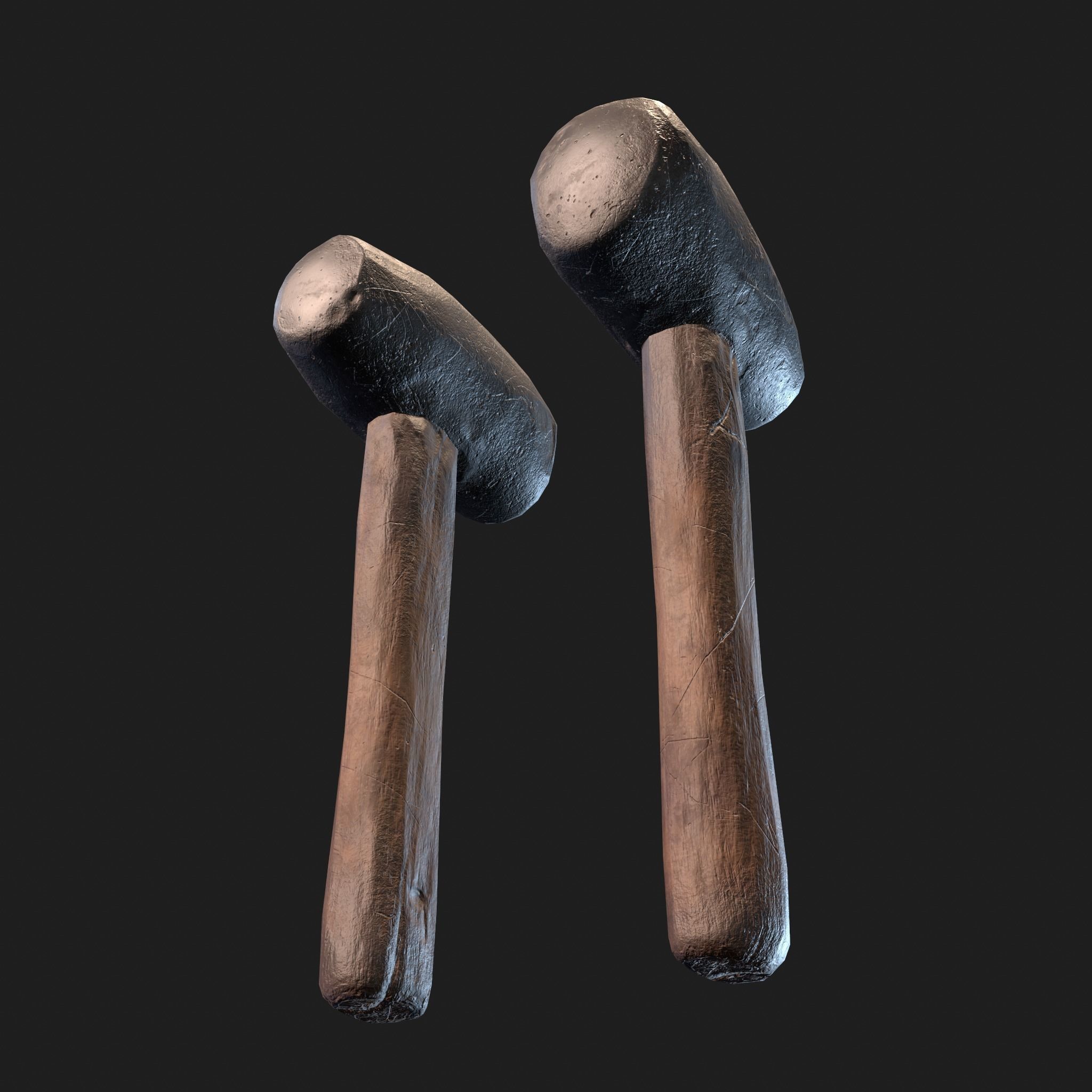 Medieval Blacksmith Anvil Set Low-poly 3D model_42