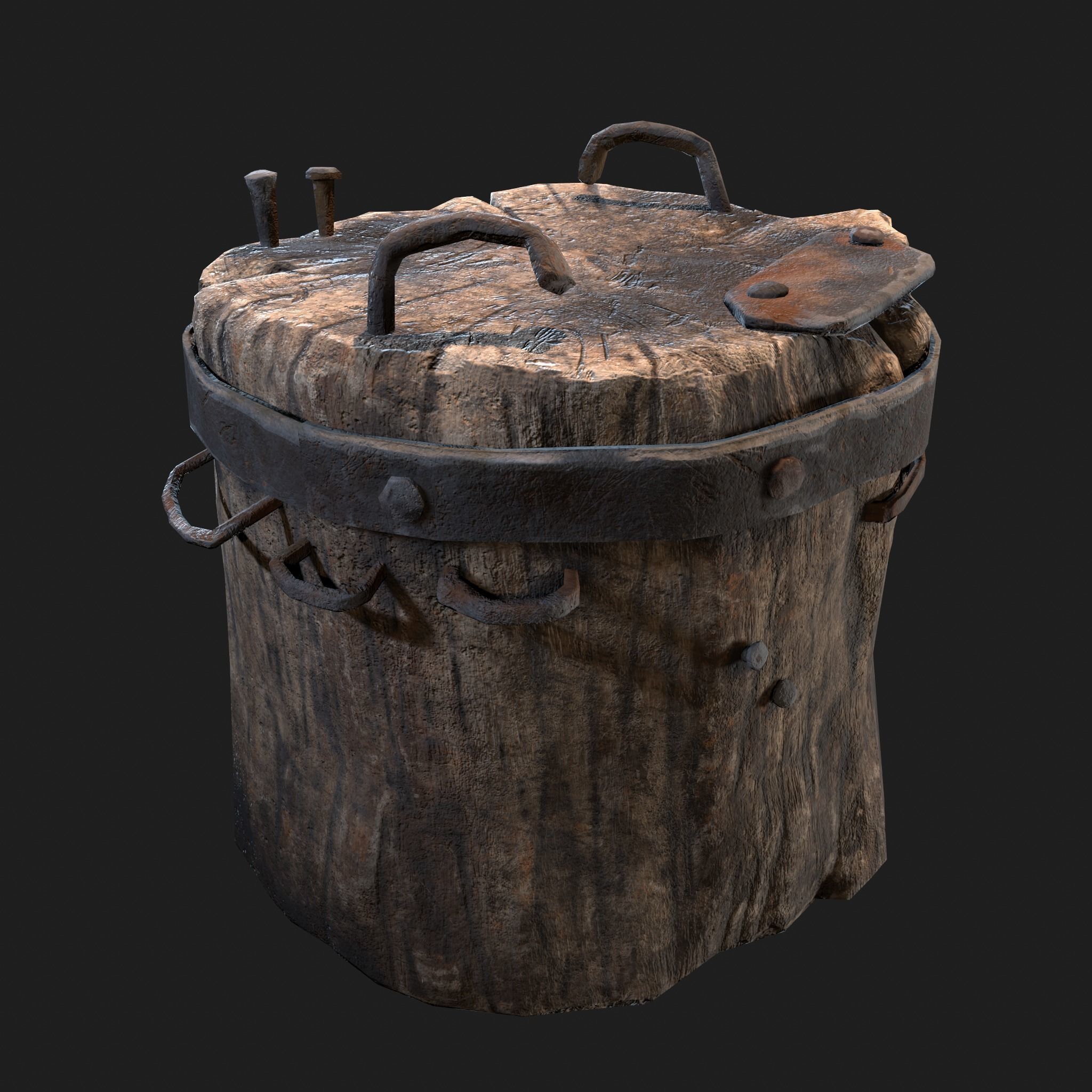 Medieval Blacksmith Anvil Set Low-poly 3D model_29