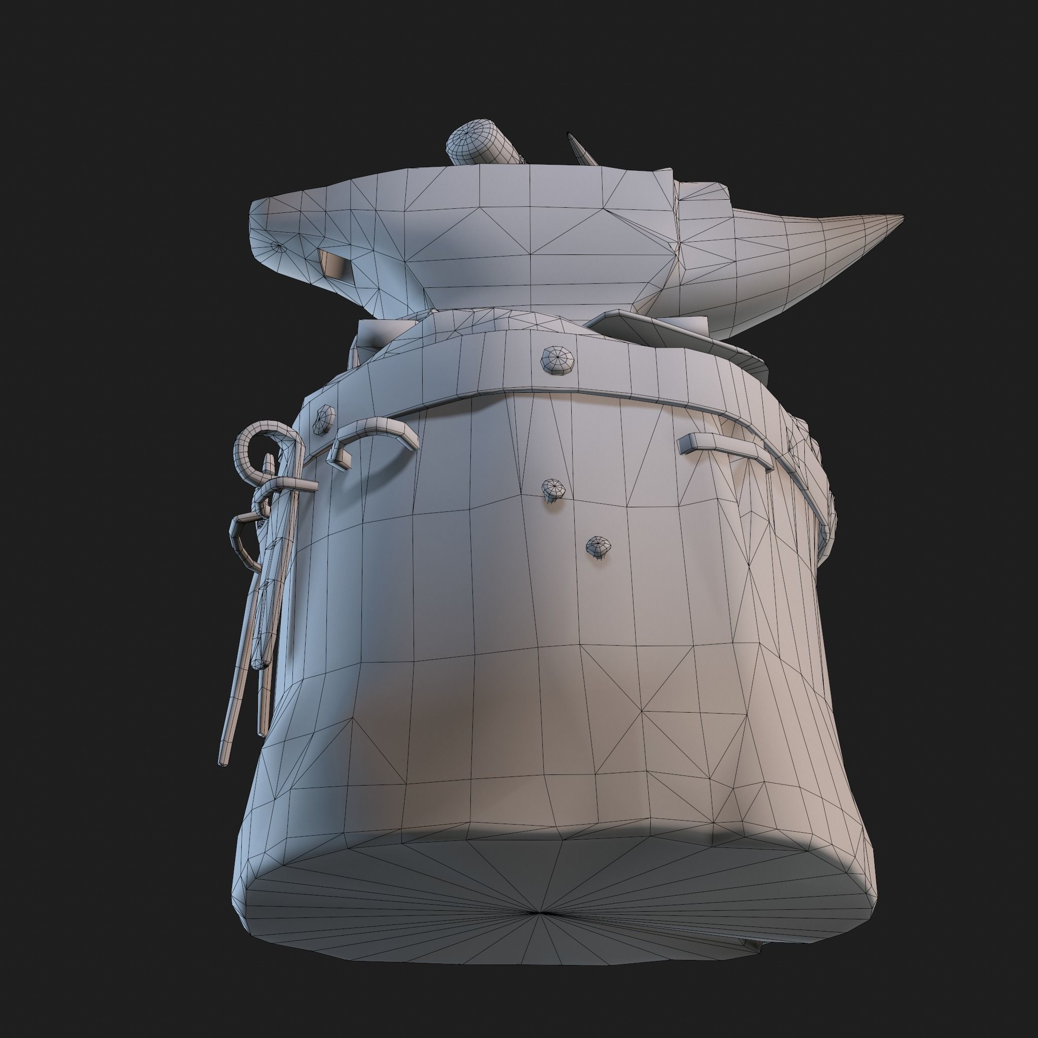 Medieval Blacksmith Anvil Set Low-poly 3D model_78