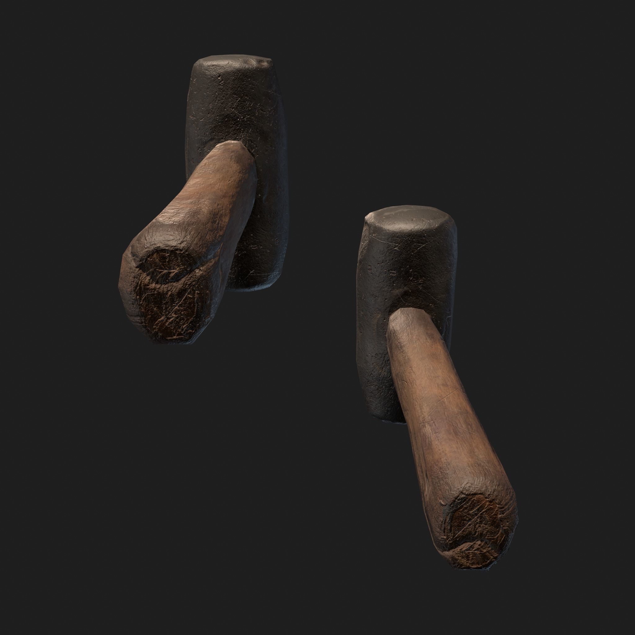 Medieval Blacksmith Anvil Set Low-poly 3D model_36