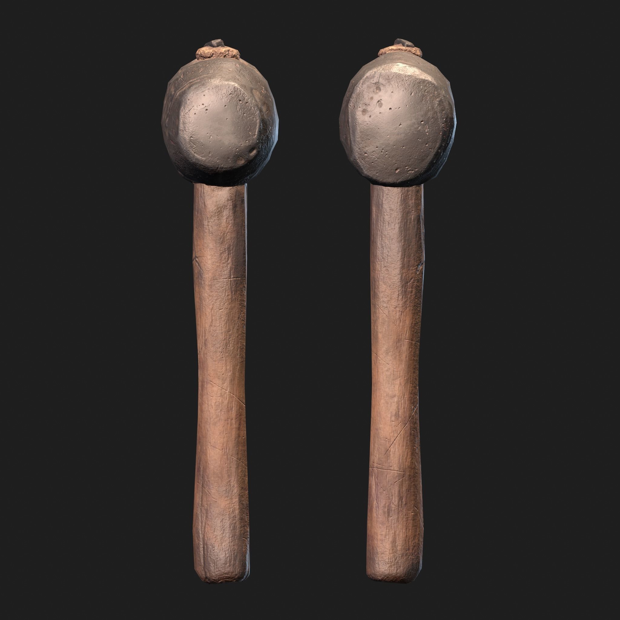 Medieval Blacksmith Anvil Set Low-poly 3D model_39