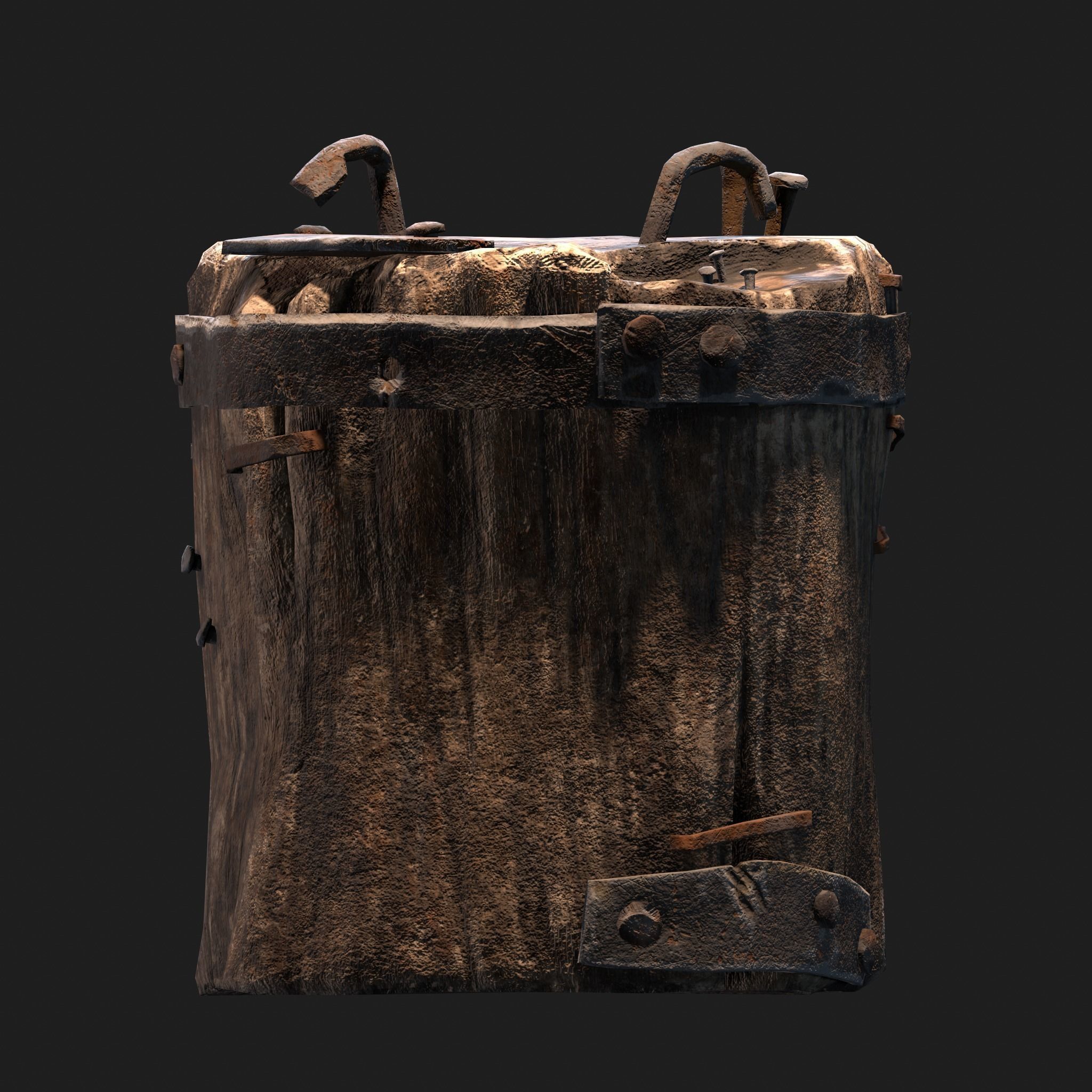 Medieval Blacksmith Anvil Set Low-poly 3D model_32