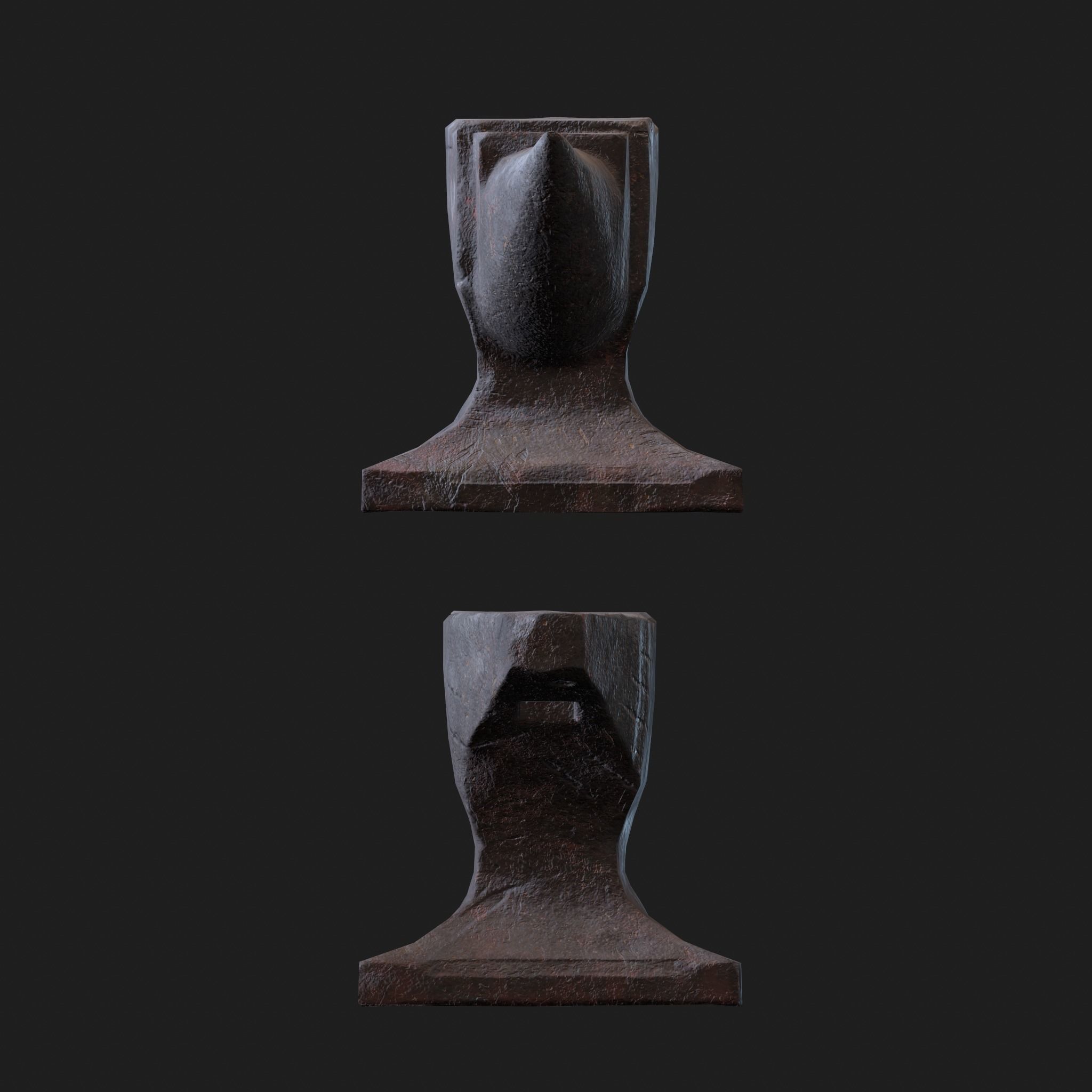 Medieval Blacksmith Anvil Set Low-poly 3D model_59