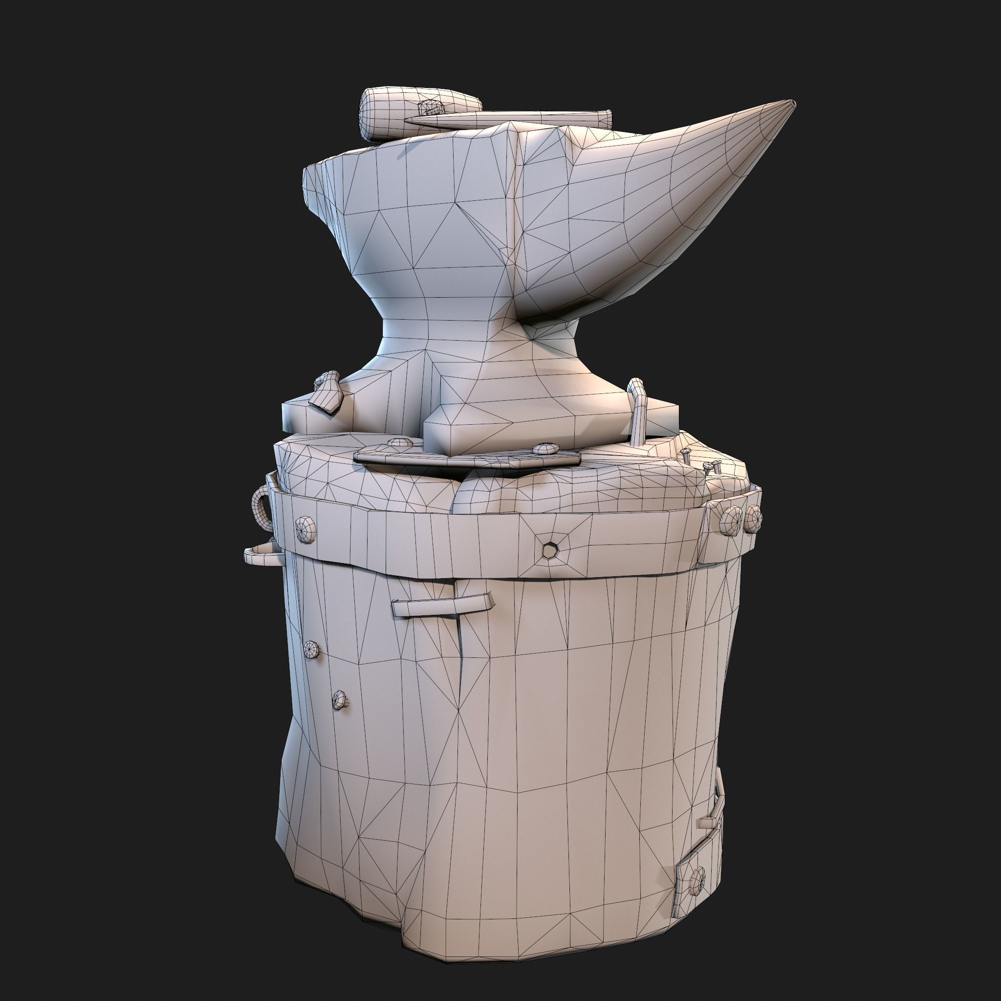 Medieval Blacksmith Anvil Set Low-poly 3D model_73