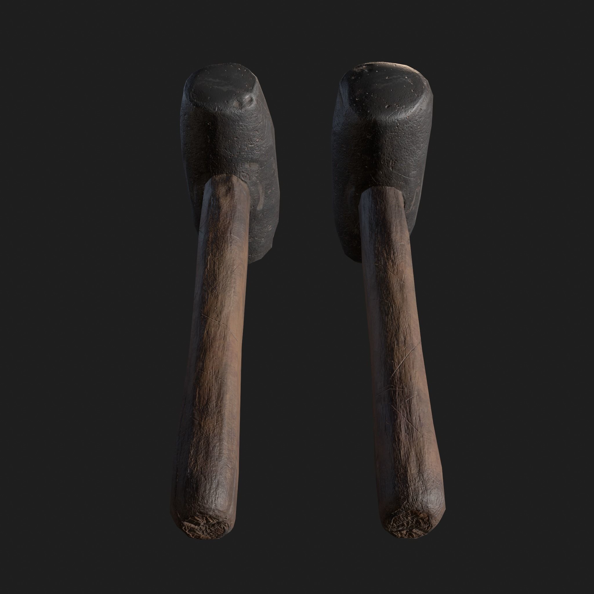 Medieval Blacksmith Anvil Set Low-poly 3D model_34