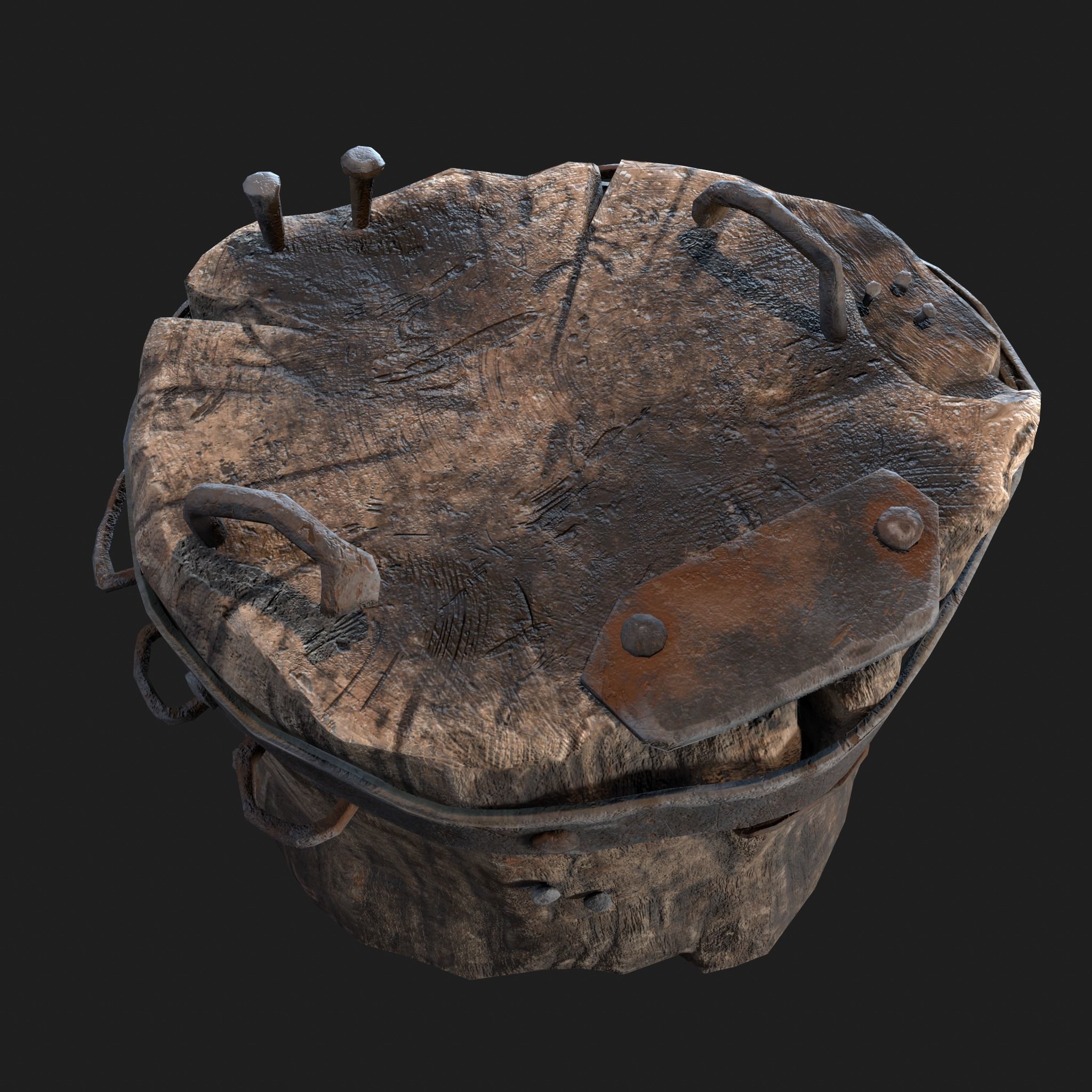 Medieval Blacksmith Anvil Set Low-poly 3D model_53