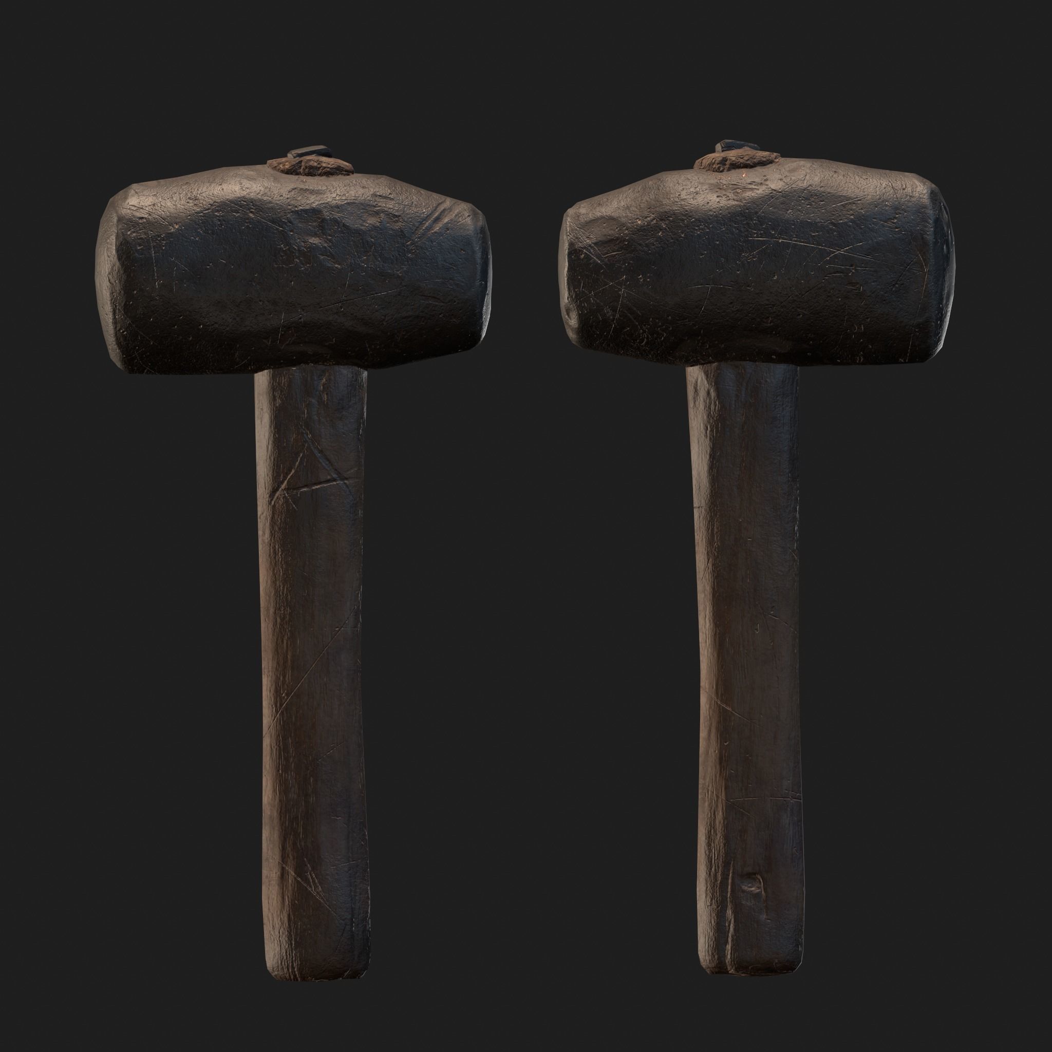 Medieval Blacksmith Anvil Set Low-poly 3D model_37