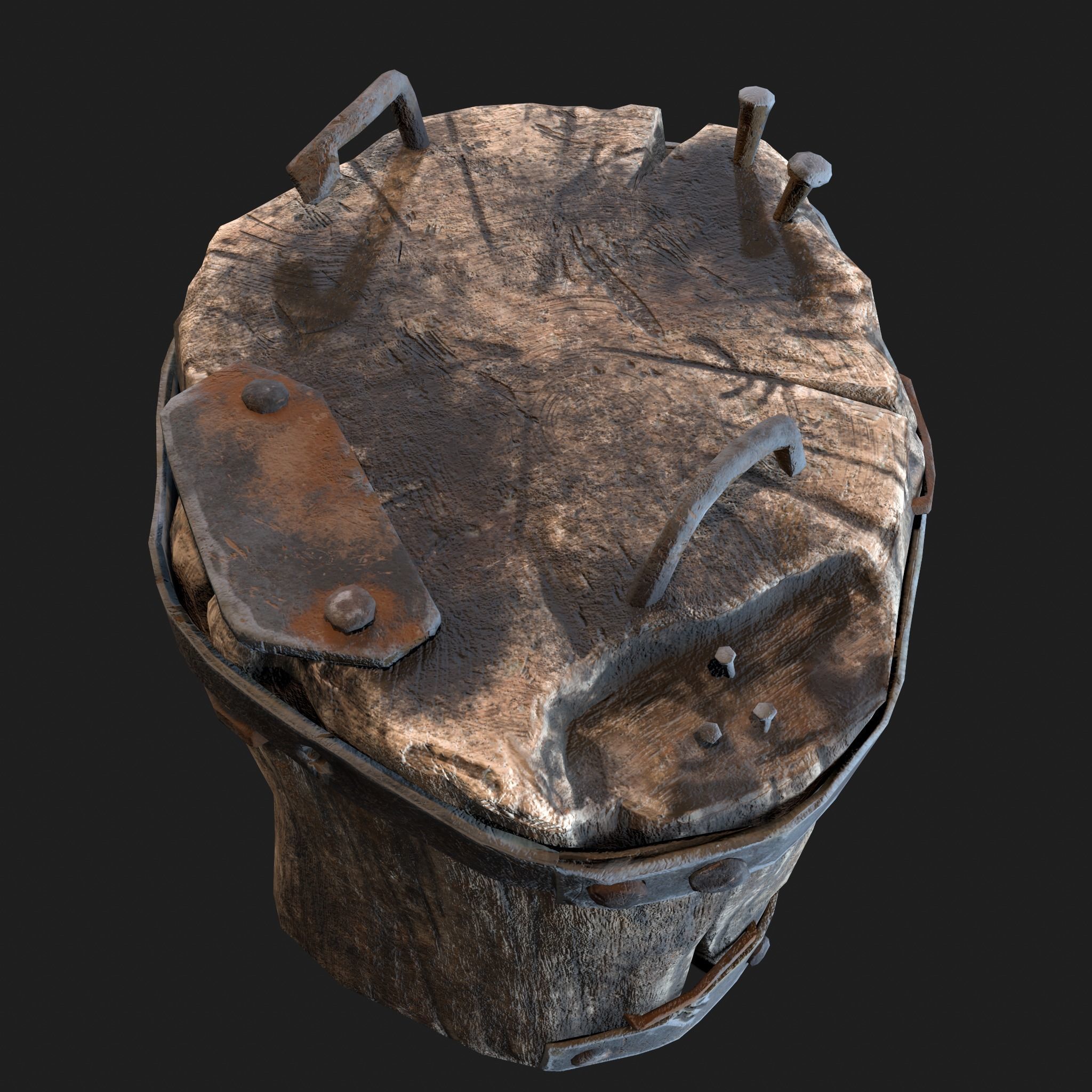 Medieval Blacksmith Anvil Set Low-poly 3D model_57