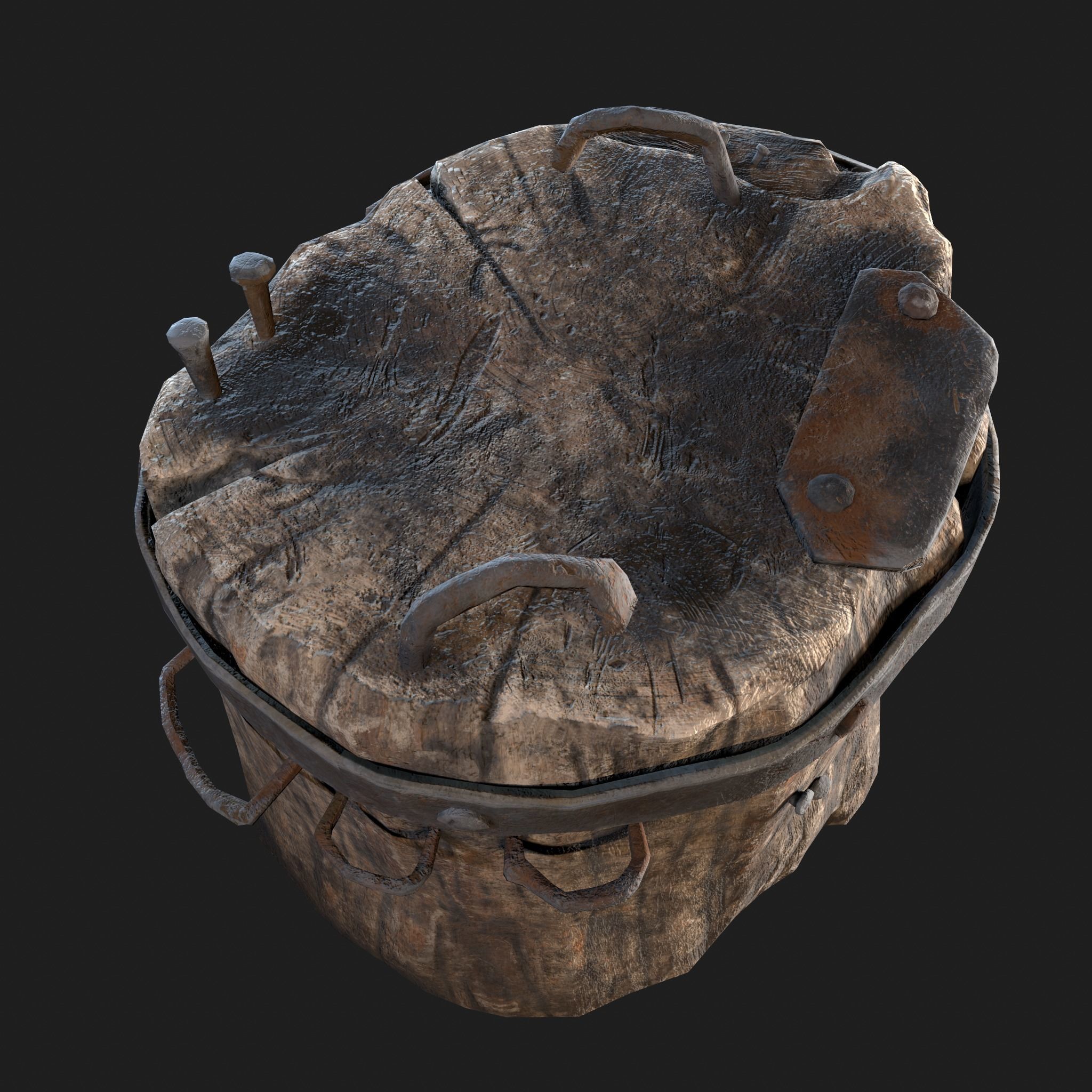 Medieval Blacksmith Anvil Set Low-poly 3D model_54