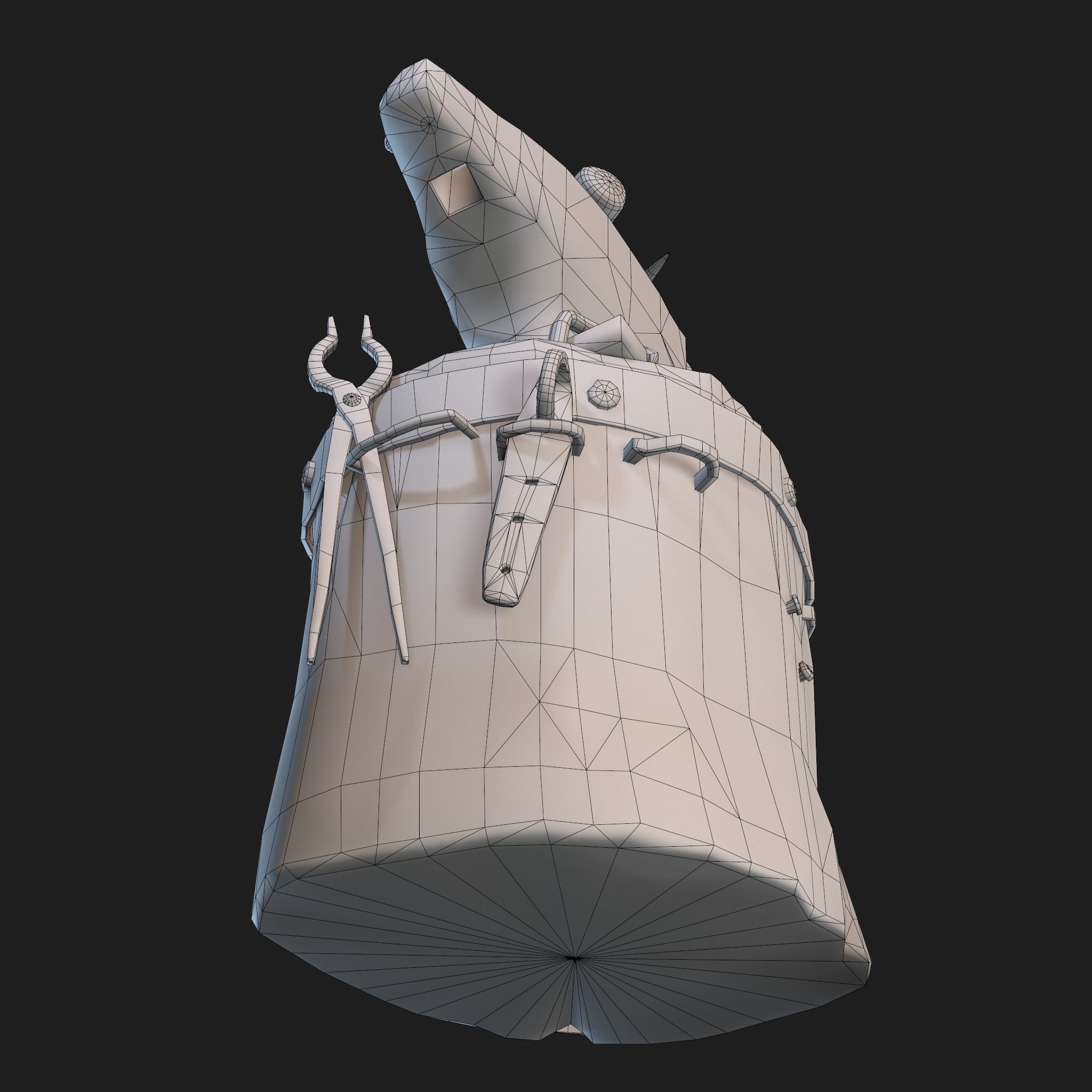 Medieval Blacksmith Anvil Set Low-poly 3D model_66