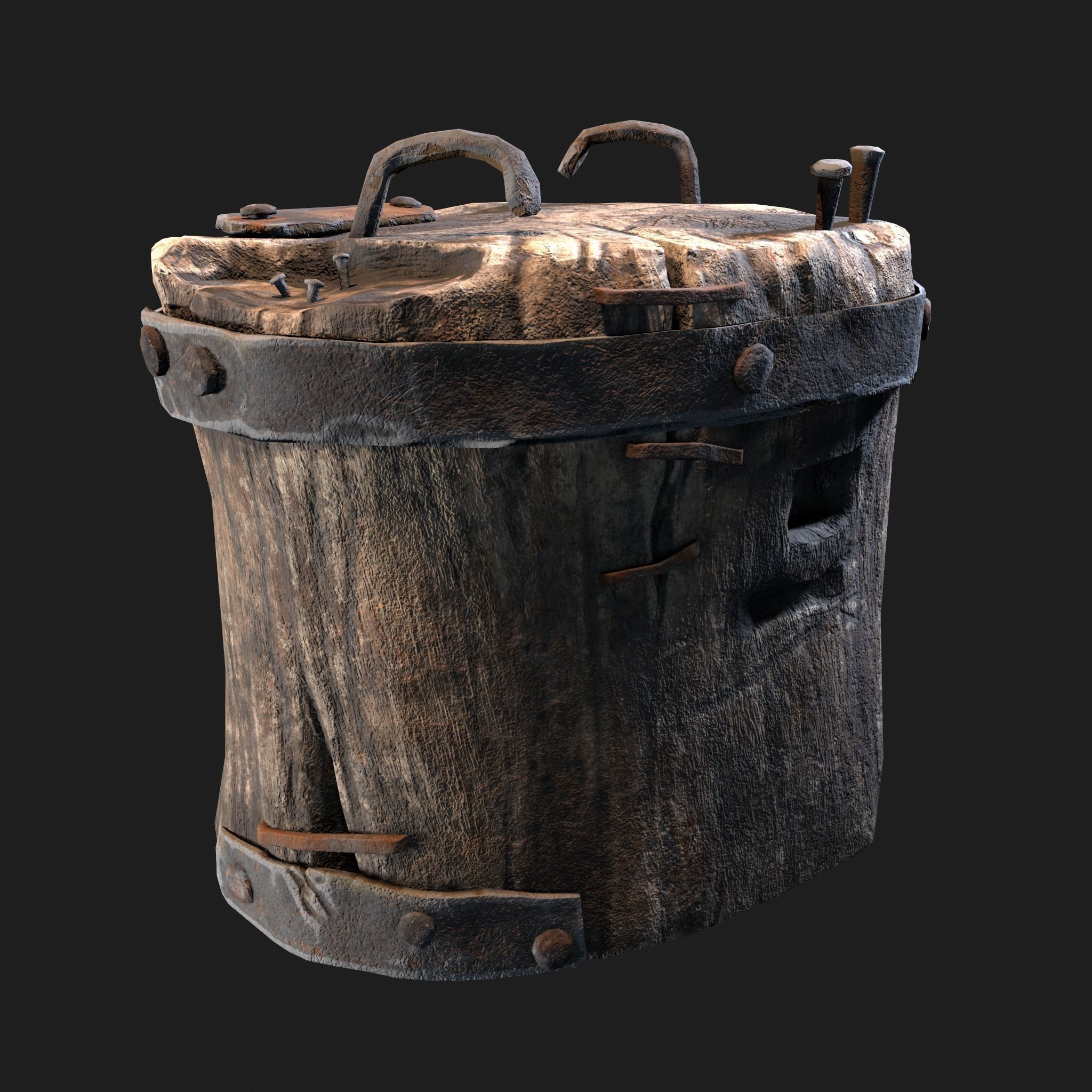 Medieval Blacksmith Anvil Set Low-poly 3D model_51