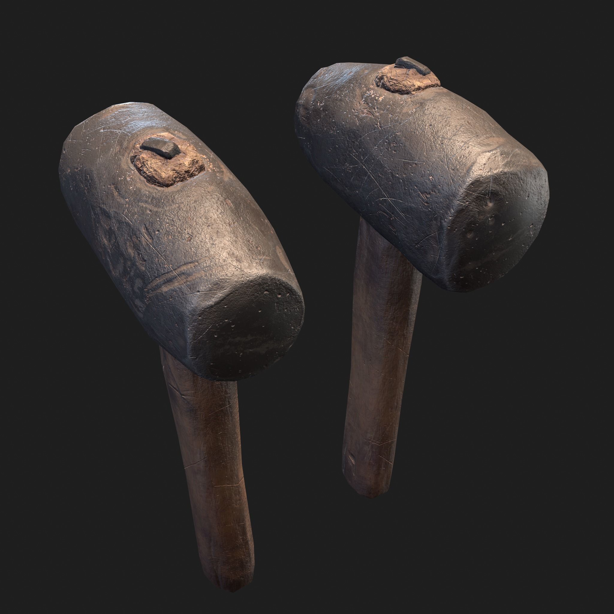 Medieval Blacksmith Anvil Set Low-poly 3D model_41