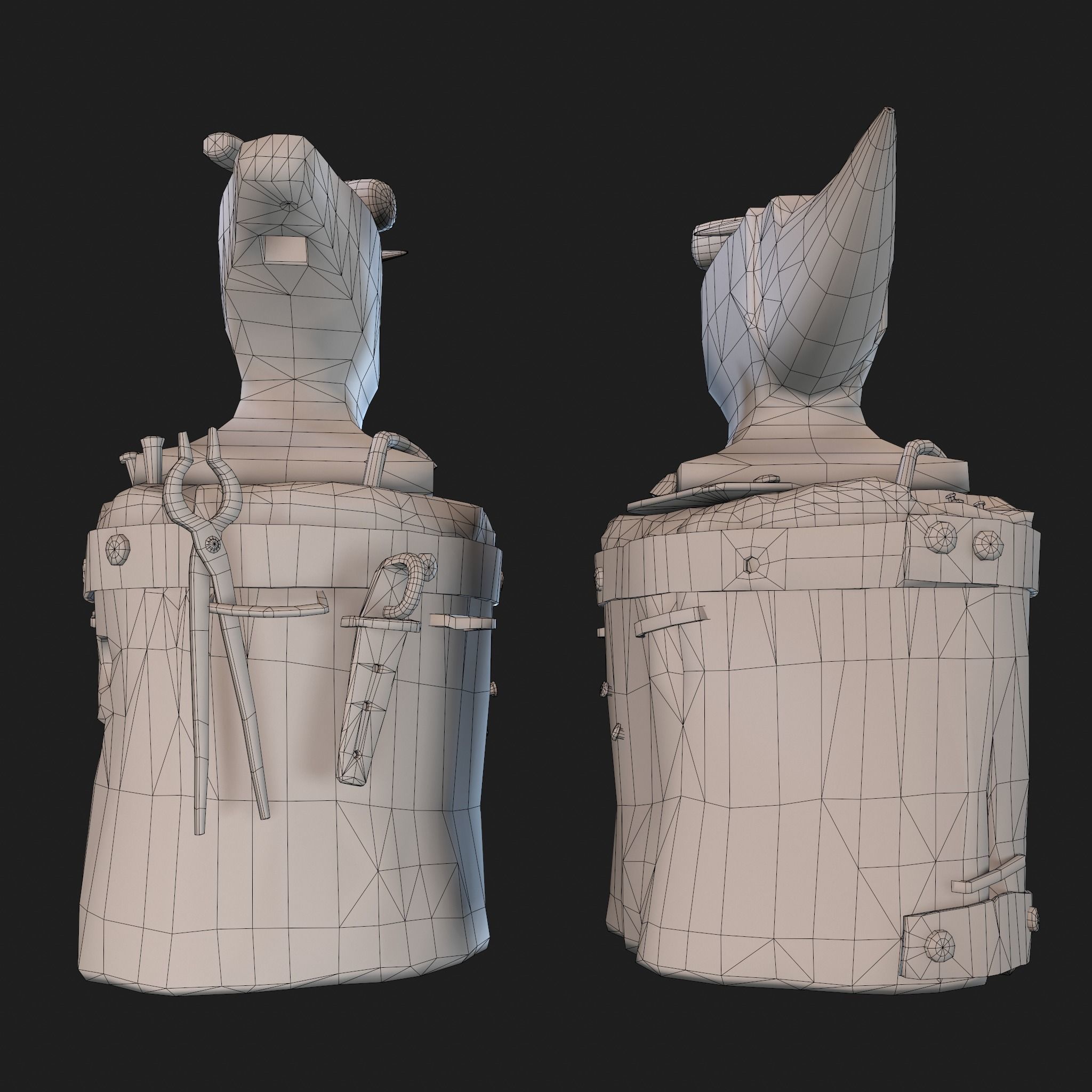 Medieval Blacksmith Anvil Set Low-poly 3D model_71