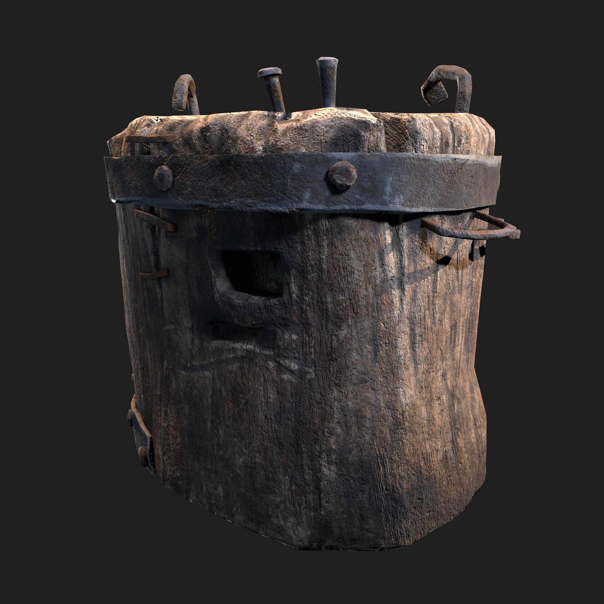 Medieval Blacksmith Anvil Set Low-poly 3D model_50