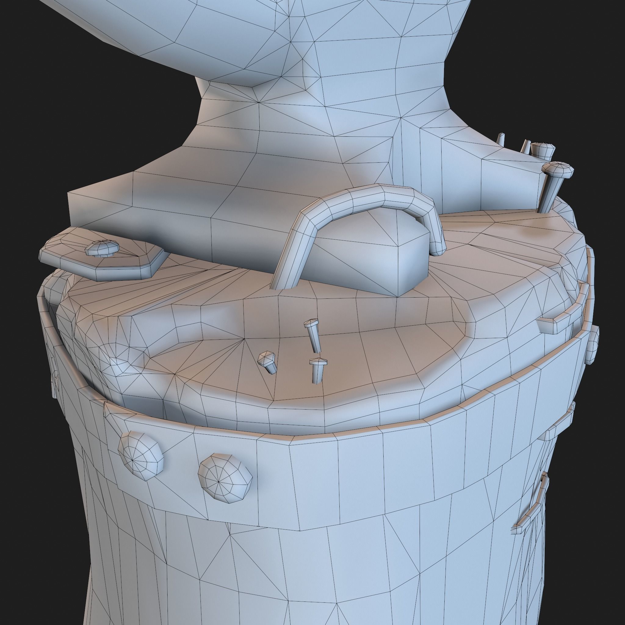 Medieval Blacksmith Anvil Set Low-poly 3D model_87