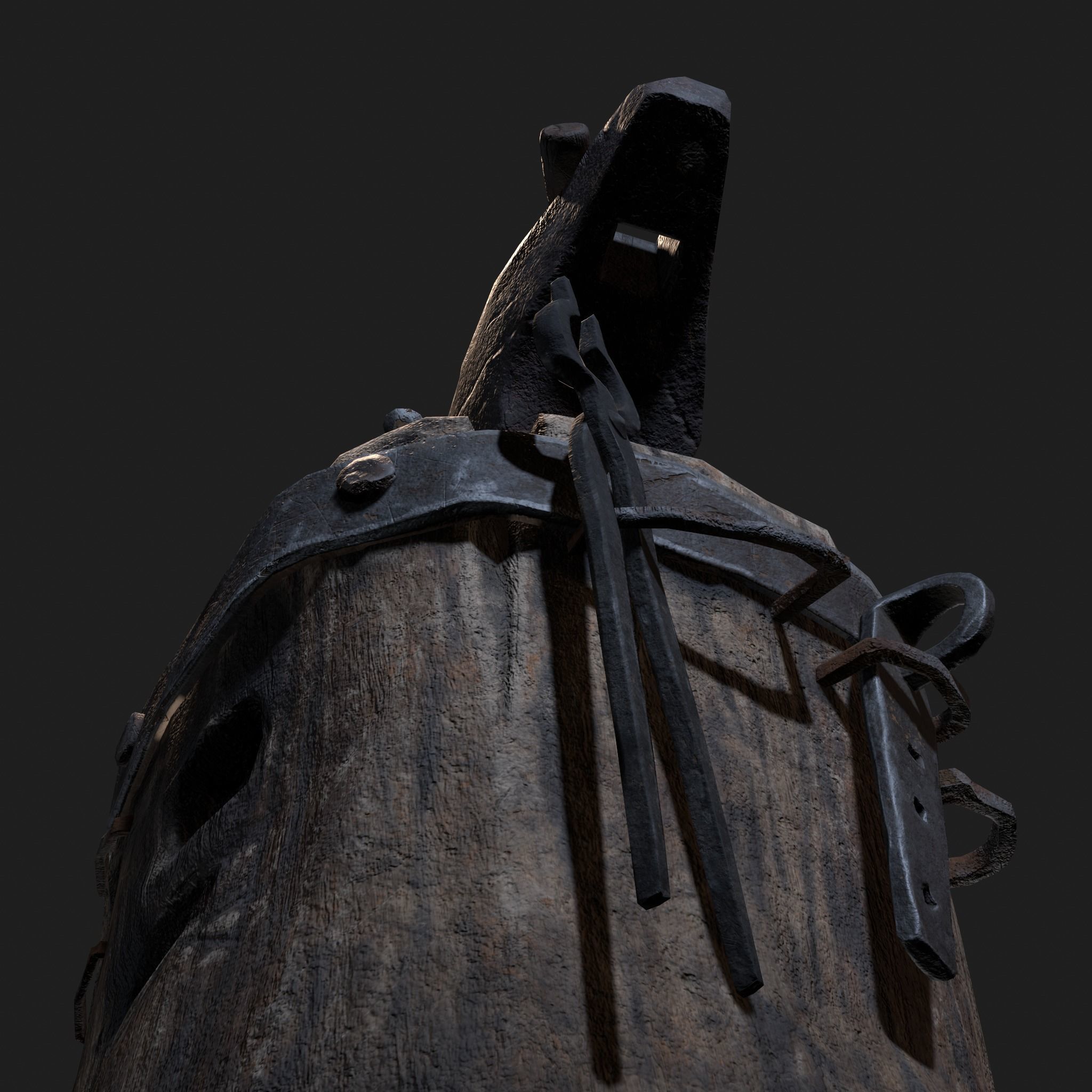 Medieval Blacksmith Anvil Set Low-poly 3D model_25