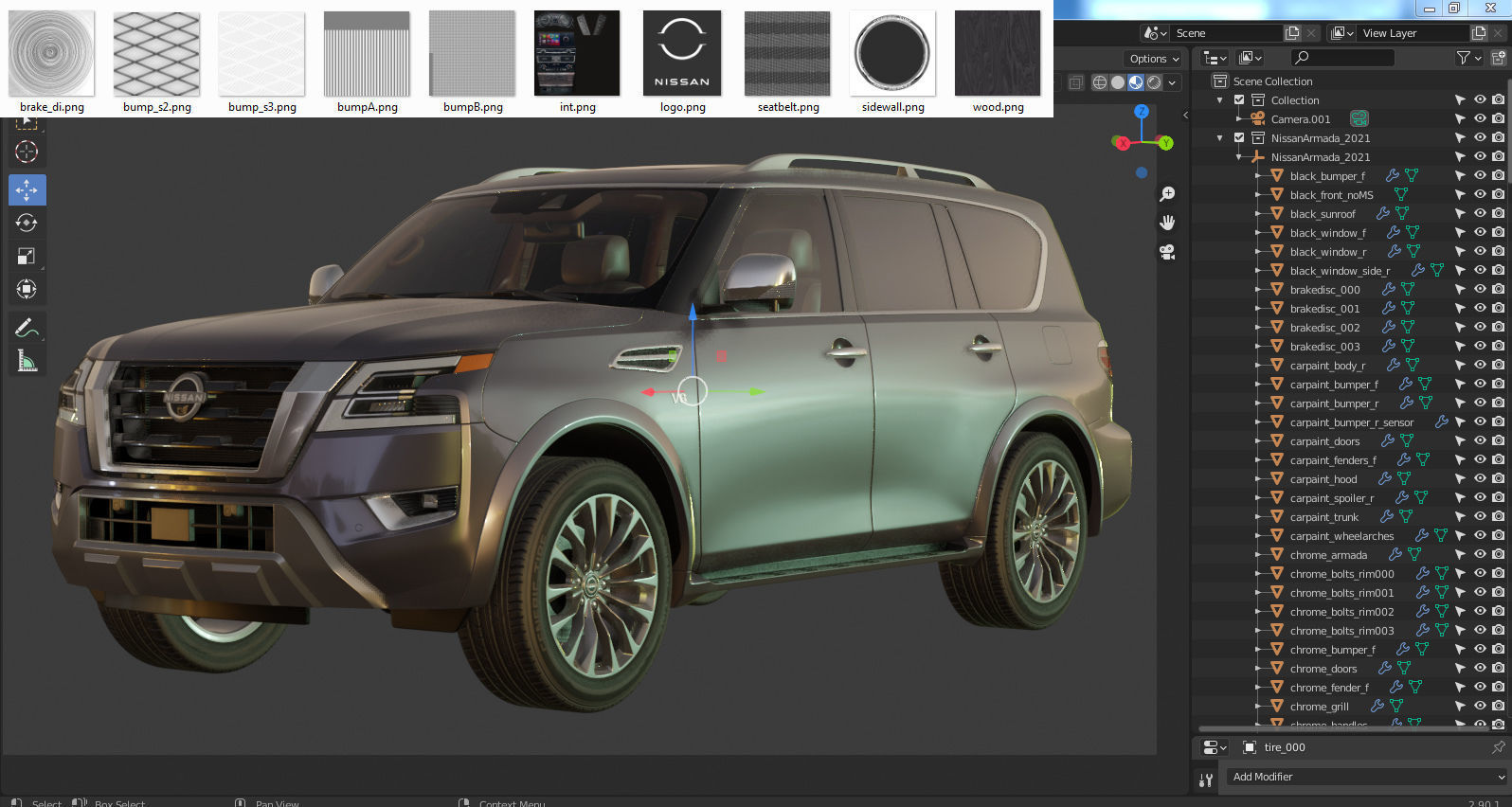 Nissan Armada 2021 3D model_26