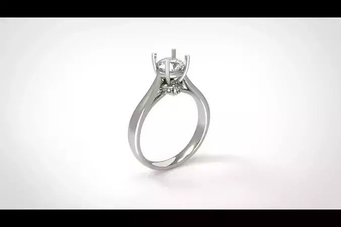 Model 285  Solitaire Cross Ring 53 EU Size 