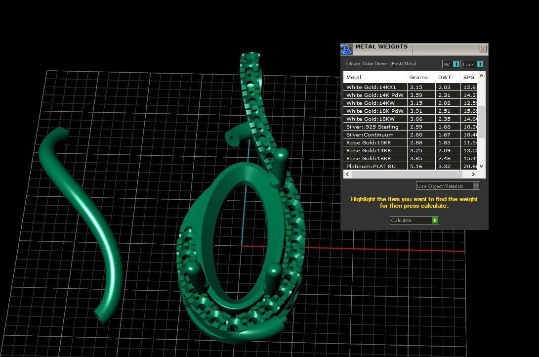 Model 286 Diamond Pin Pendant 3D print model_12