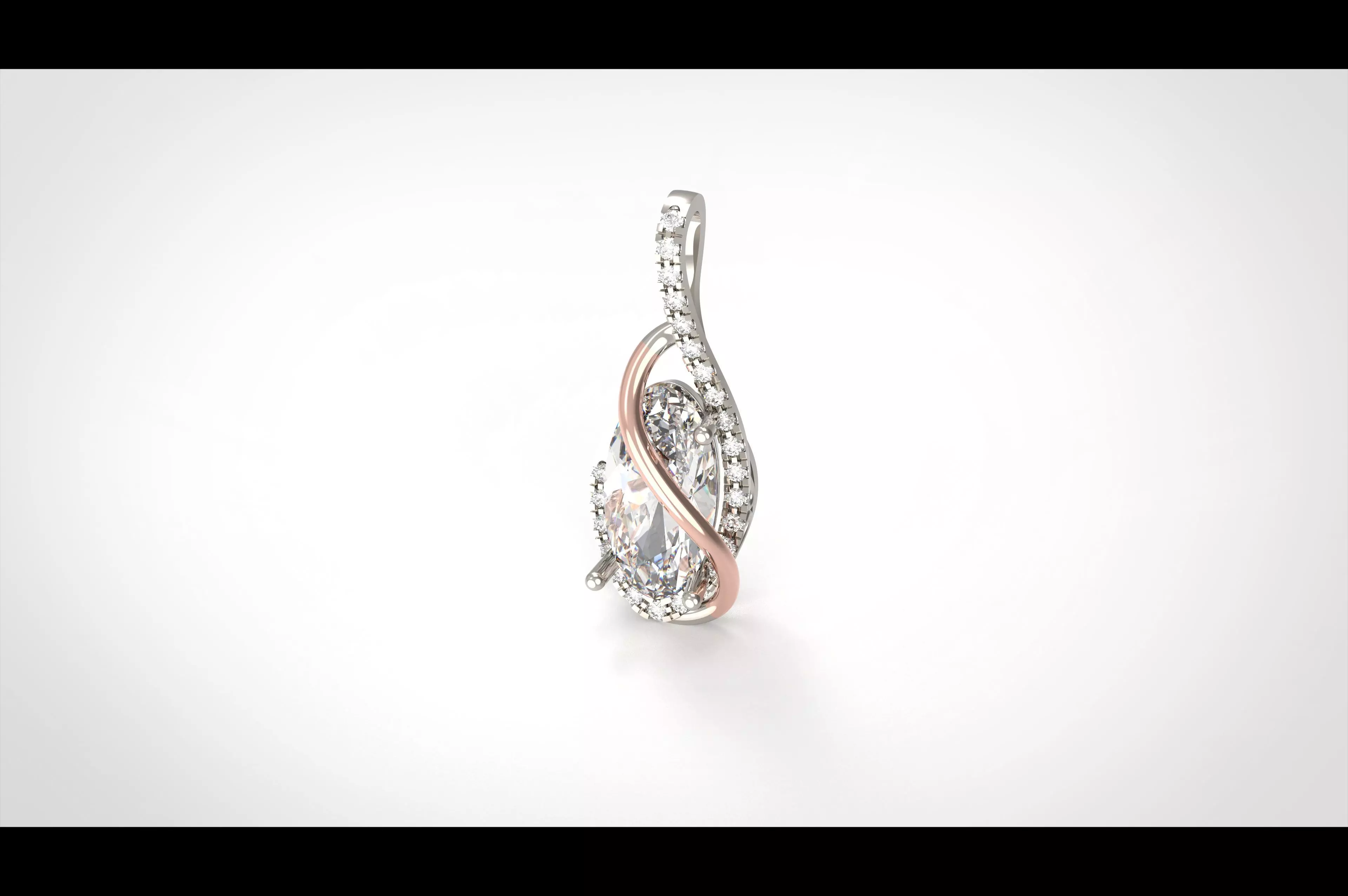 Model 286 Diamond Pin Pendant 3D print model_0