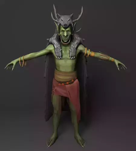 Goblin Shaman Hand Painted