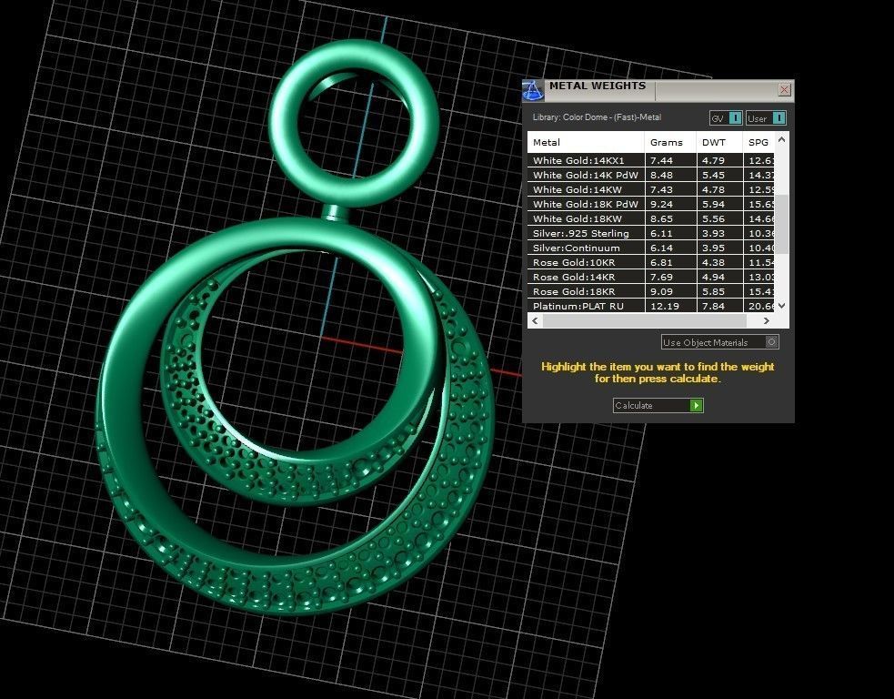 Model 291 Round Diamond Pendant 3D print model_11