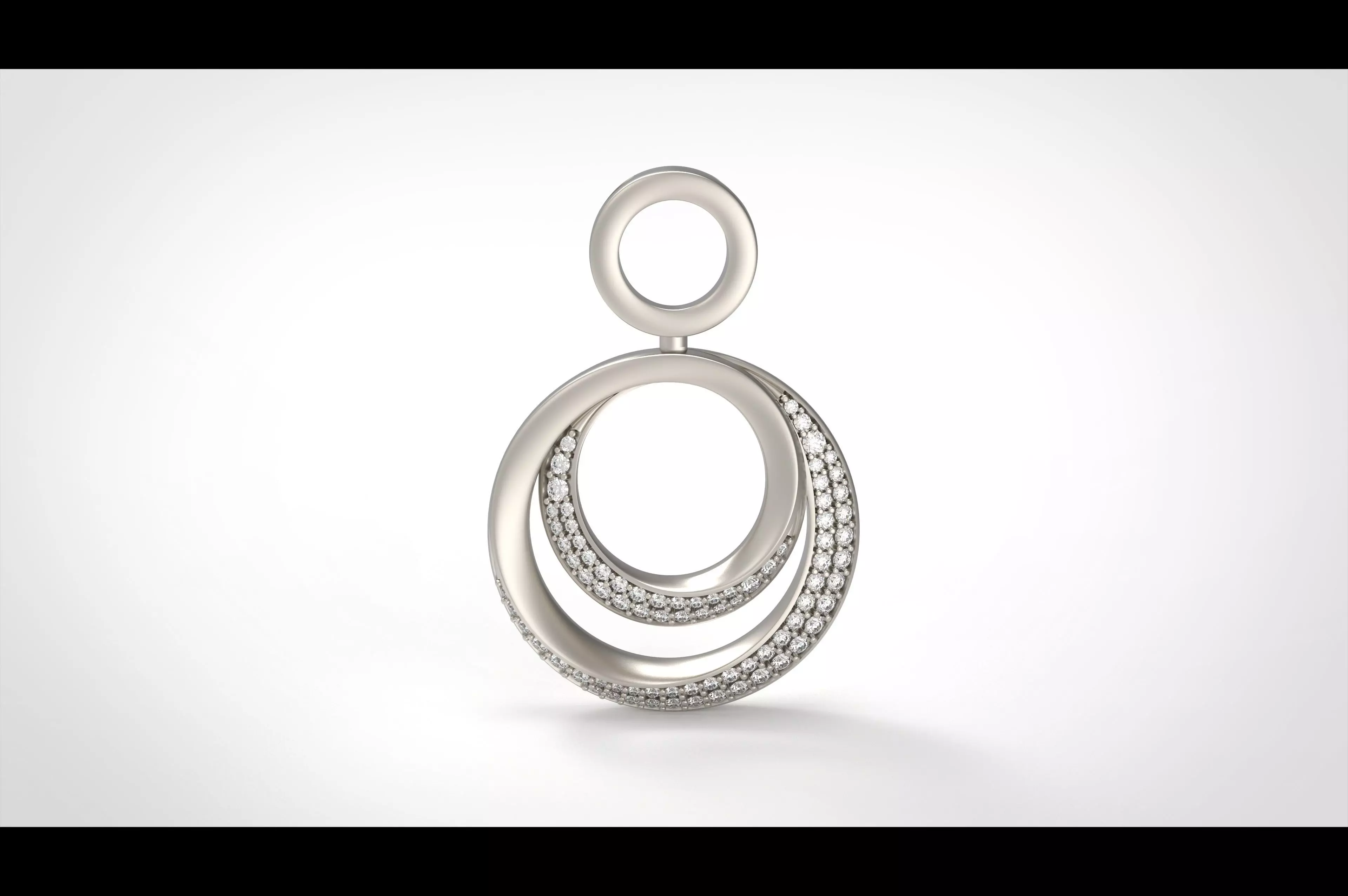 Model 291 Round Diamond Pendant 3D print model_0