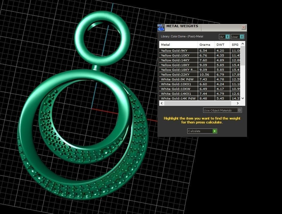 Model 291 Round Diamond Pendant 3D print model_10