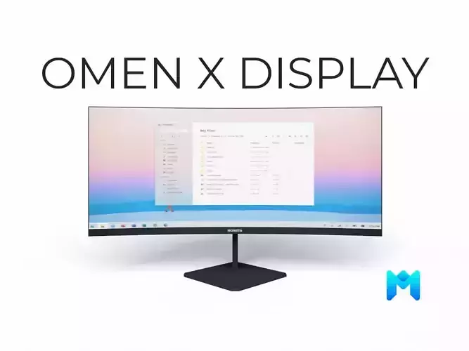 2018 OMEN X gaming monitor Low-poly 3D model