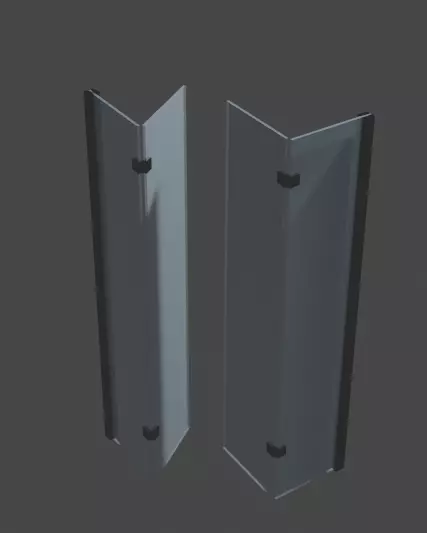 shower doors 3D model_0