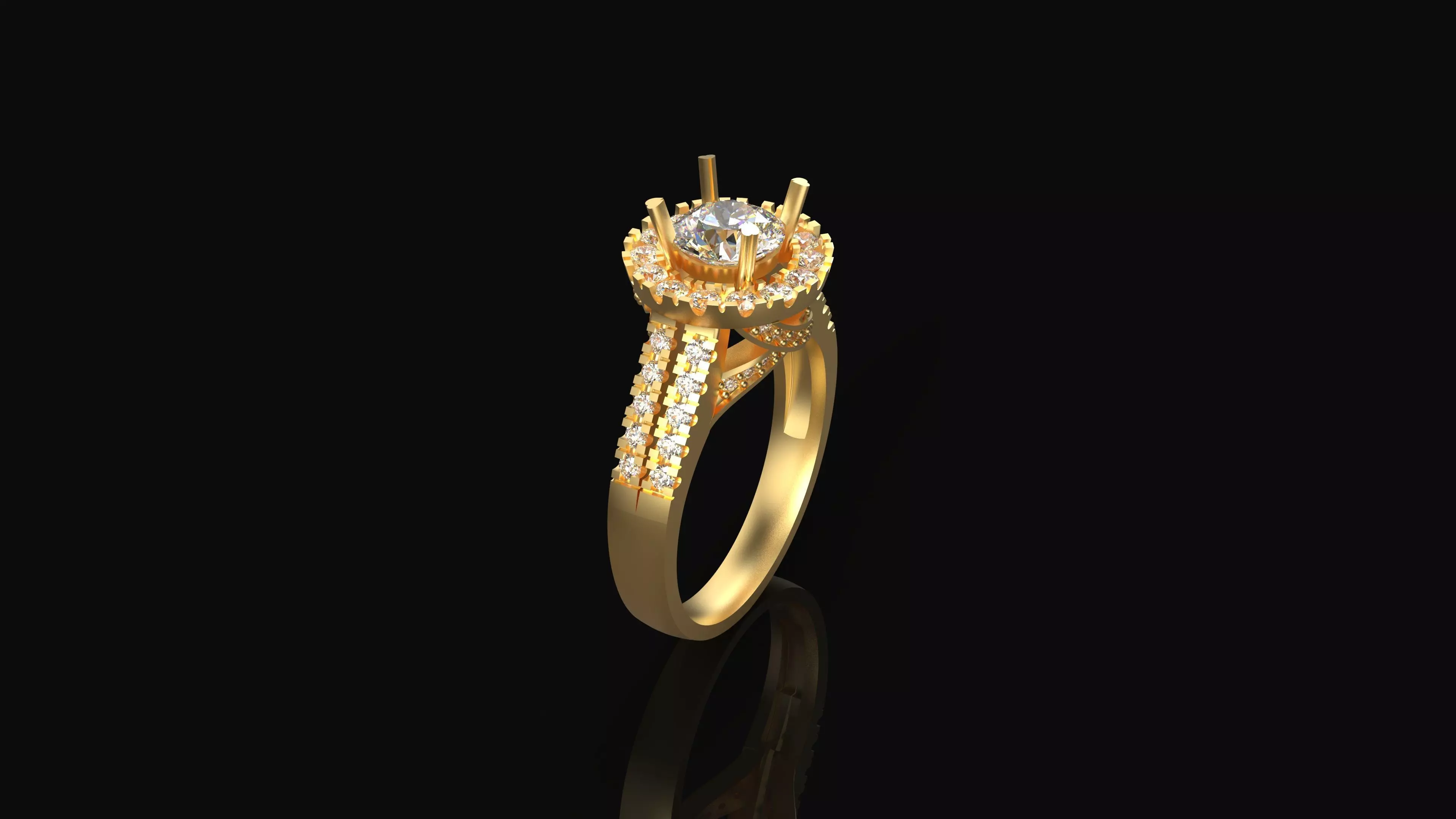 Model 298 Solitaire Ring 6 Half US Size  3D print model_0