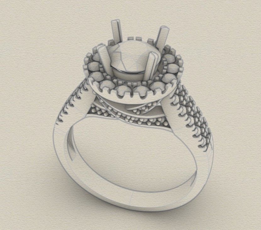 Model 298 Solitaire Ring 6 Half US Size  3D print model_8