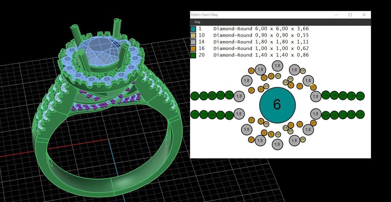 Model 298 Solitaire Ring 6 Half US Size  3D print model_12