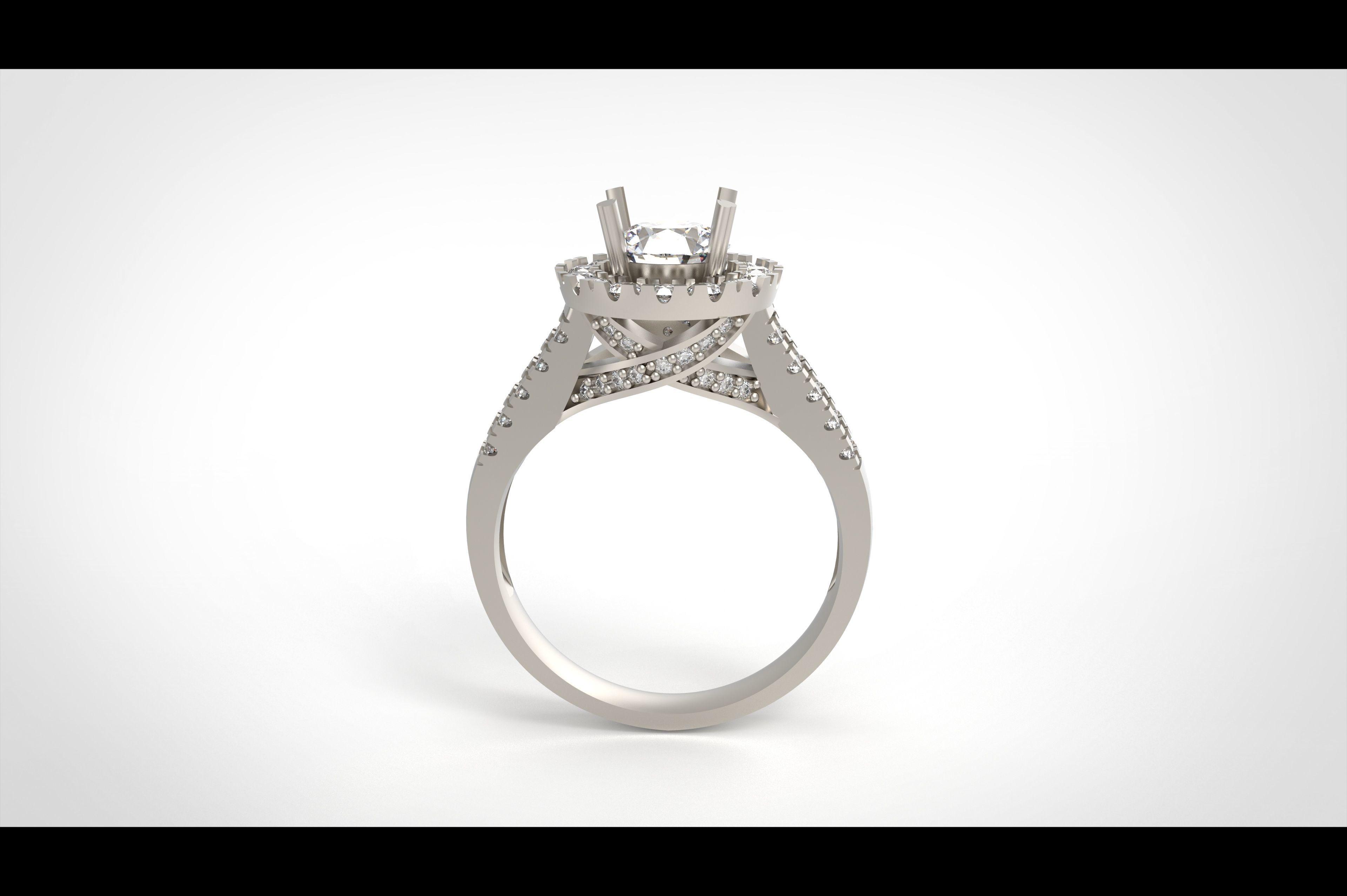 Model 298 Solitaire Ring 6 Half US Size  3D print model_2