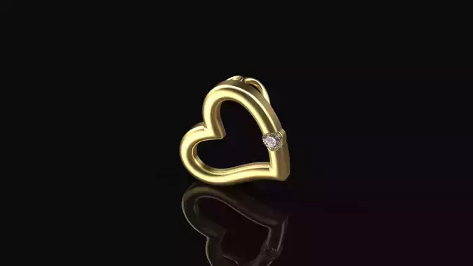 Model 300 Love Heart Diamond Pendant 