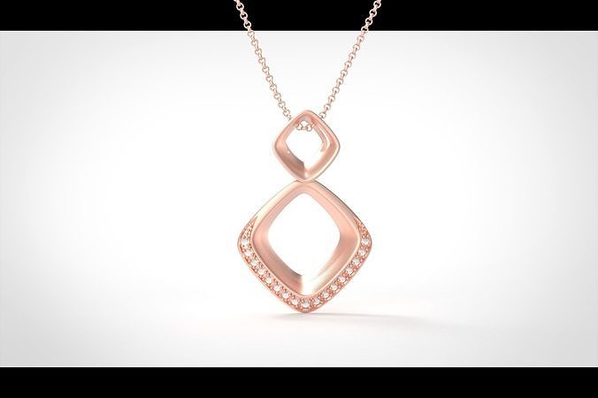 Model 302 Facet Diamond Pendant  3D print model