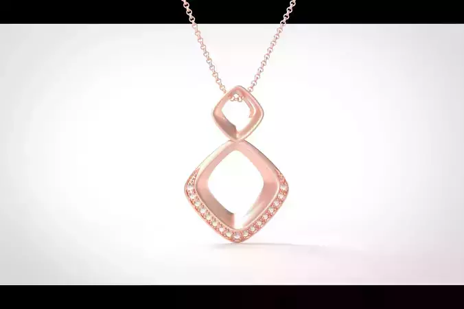 Model 302 Facet Diamond Pendant 