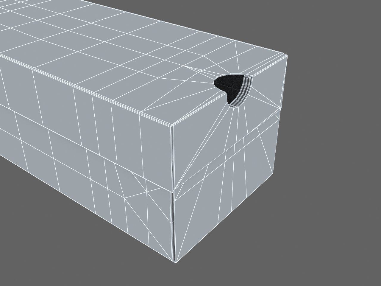 Converse cardboard shoe box Low-poly 3D model_10