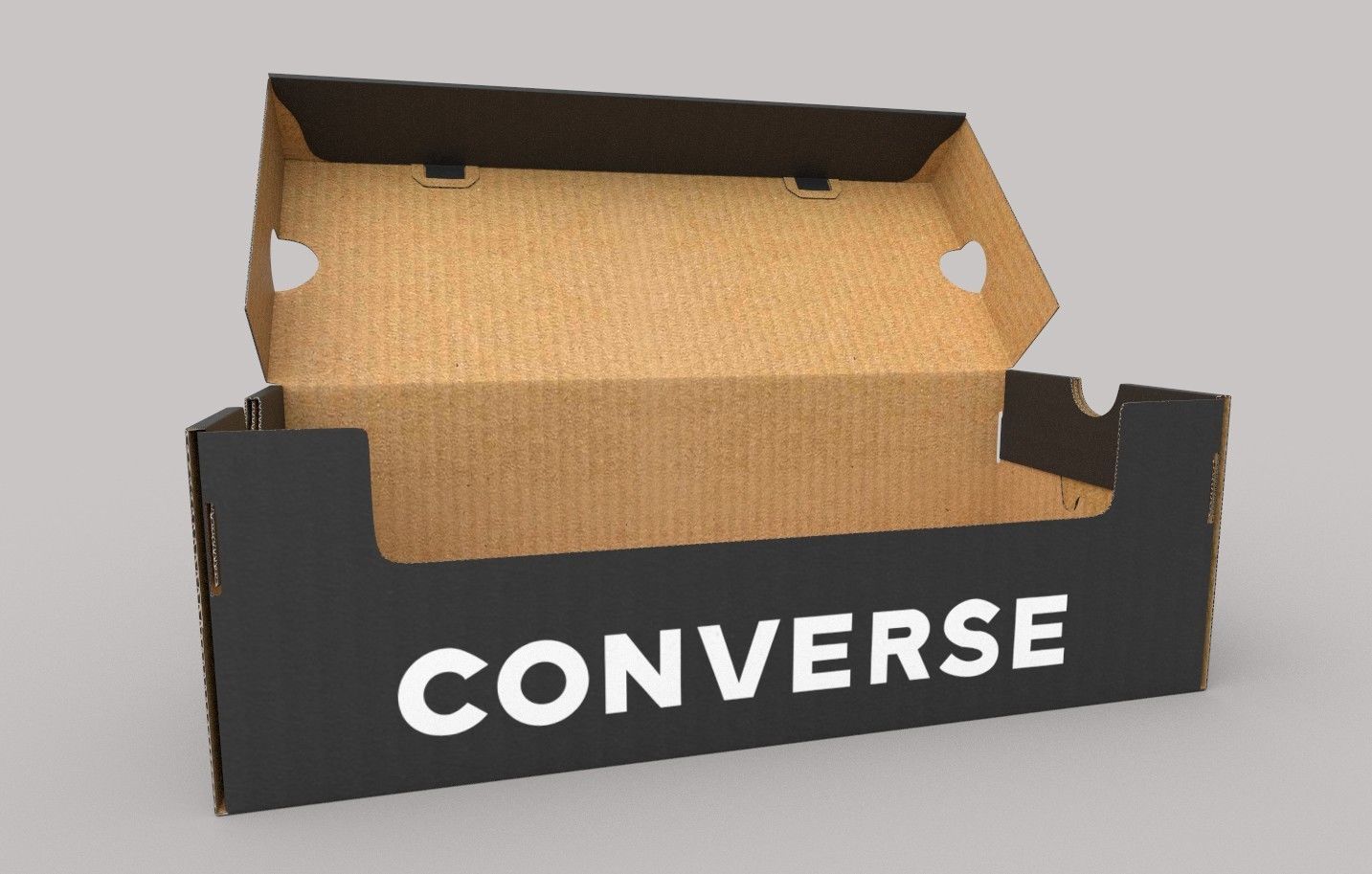 Converse cardboard shoe box Low-poly 3D model_2
