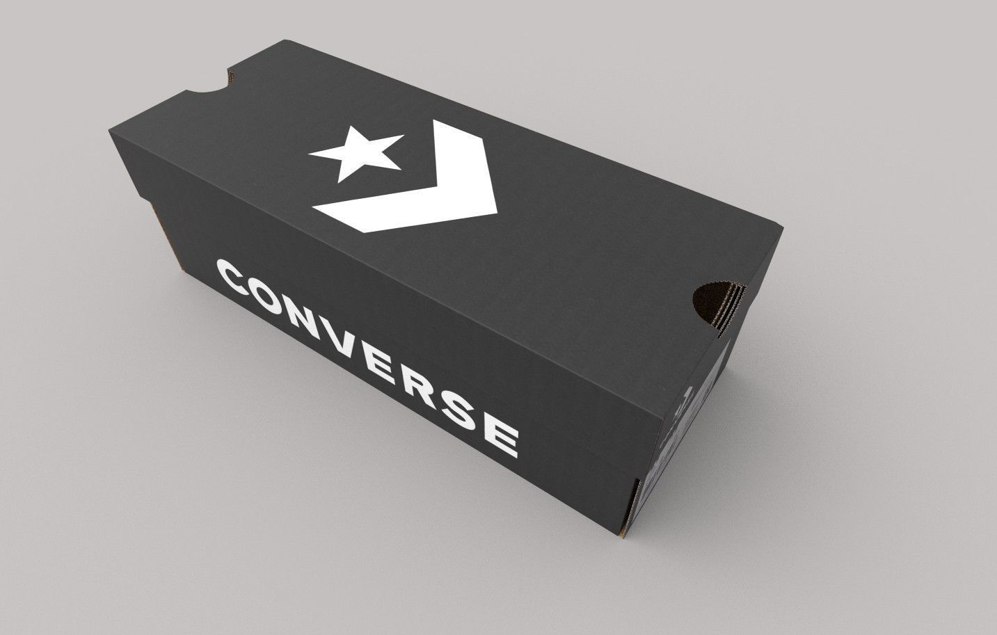 Converse cardboard shoe box Low-poly 3D model_4