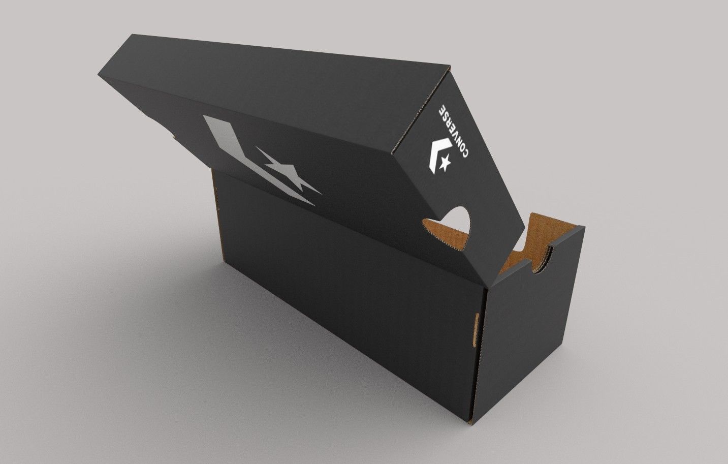 Converse cardboard shoe box Low-poly 3D model_8